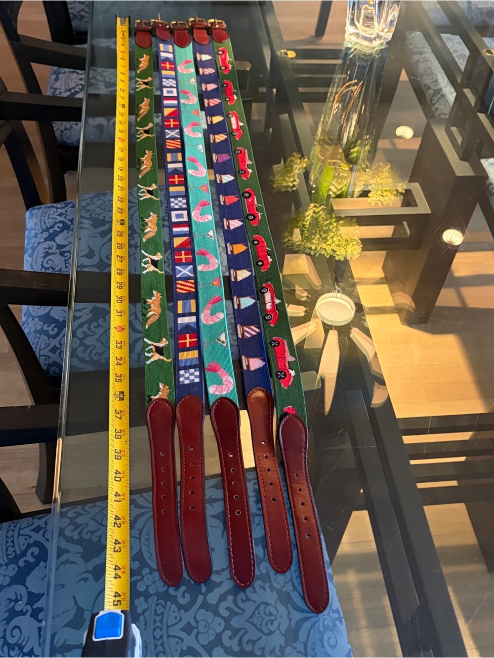 Smathers and Branson Needlepoint Belt Collection of 5